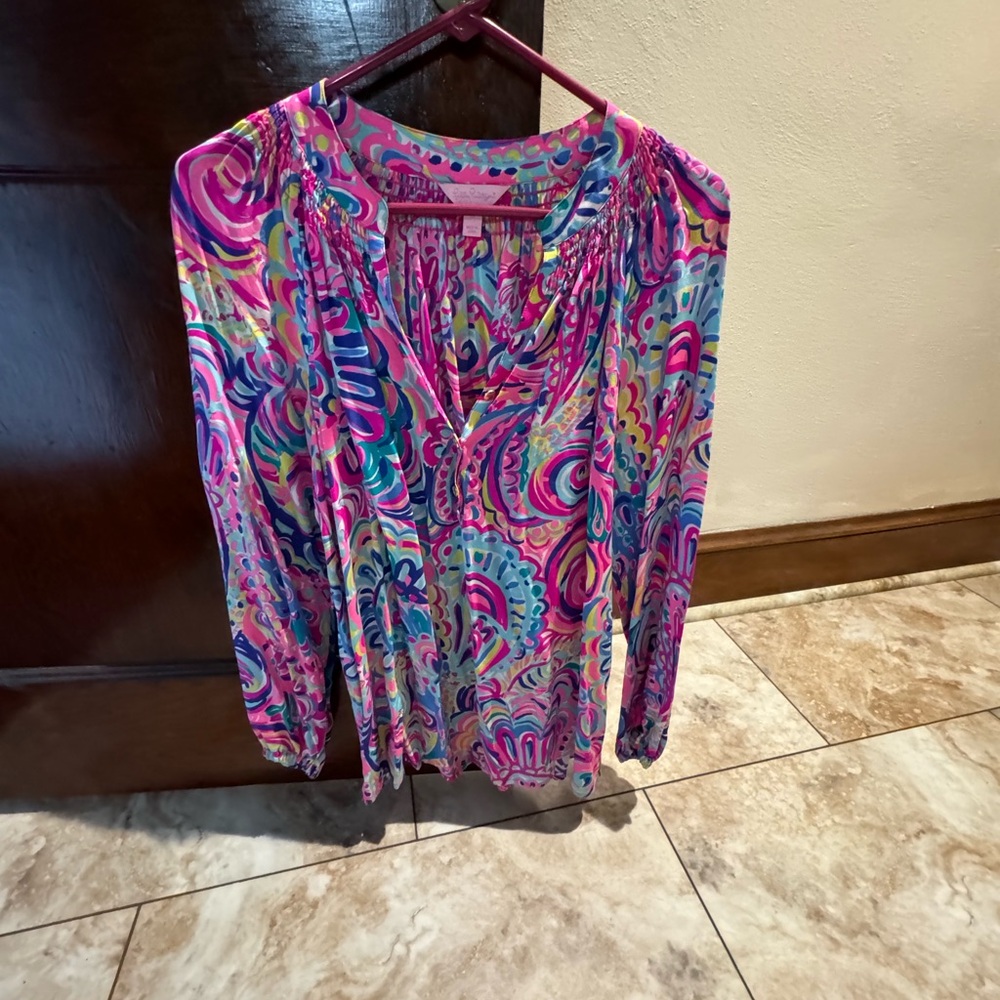 Lilly Pulitzer silk Elsa blouse